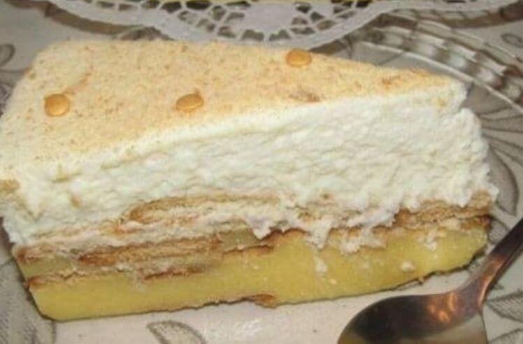 Torta de Pudim com Bolacha Maria