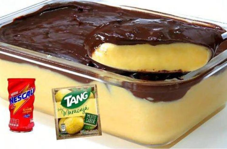 Tang e Nescau: Fiz uma Deliciosa Sobremesa Simples e Rápida