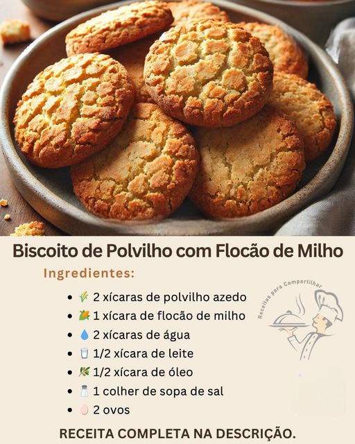 Biscoito de Polvilho com Flocão de Milho
