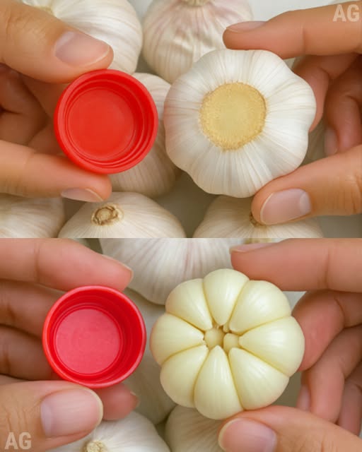 Descascar Alho é Muito Fácil e Rápido: Você Só Precisa de uma Tampa de Garrafa!